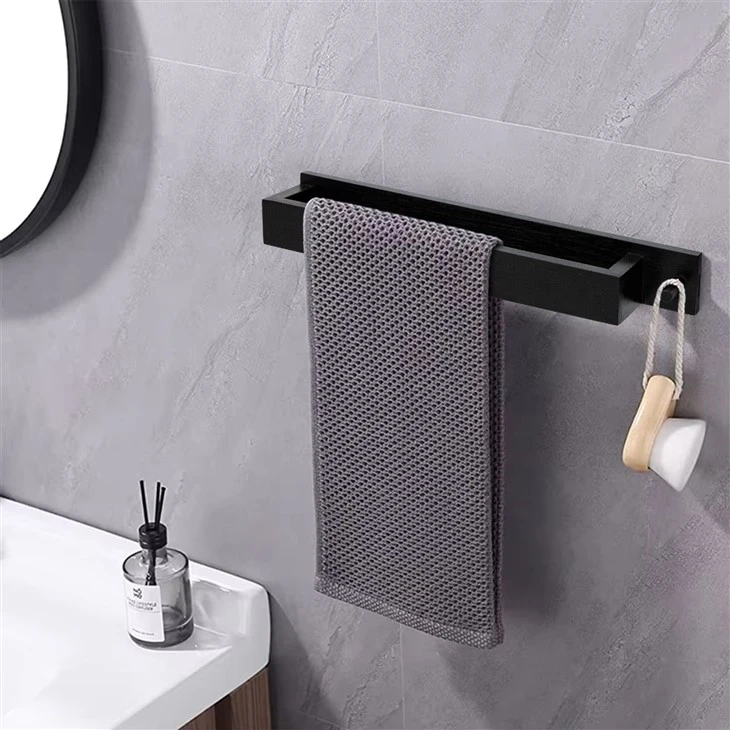Black Bamboo Towel Rack For Bathroom factory